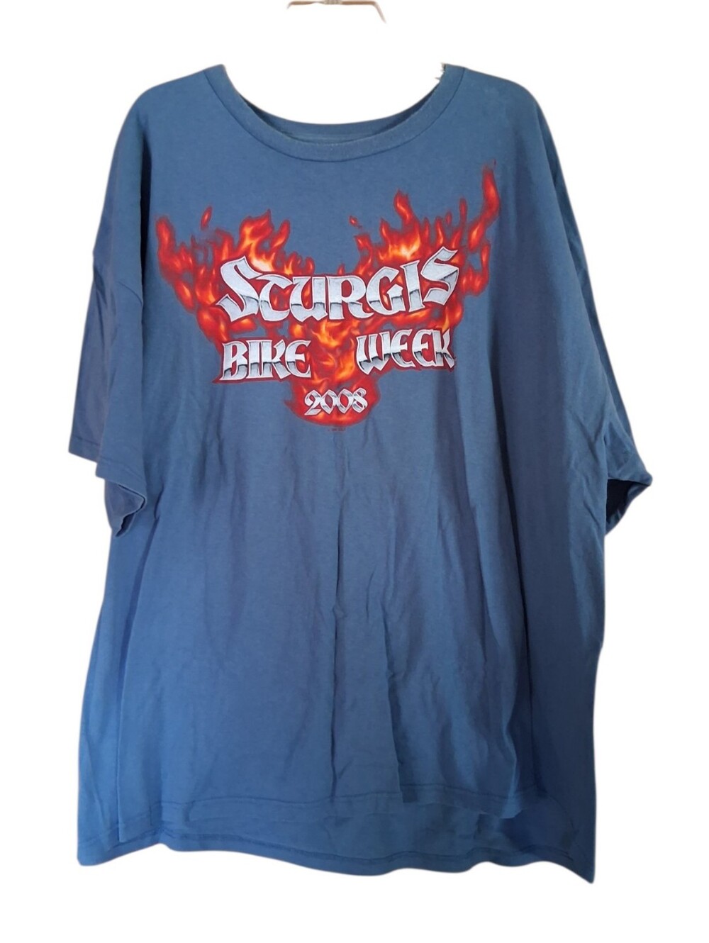 Harley Davidson Sturgis Bike Week 2008 Vintage Graphic T-shirt Blue Size 3XL